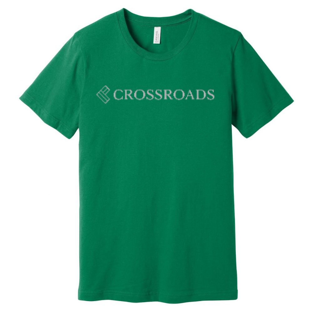 Crossroads Church SS T Shirt_Grey Simple Logo
