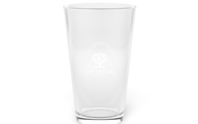 White Logo Glass