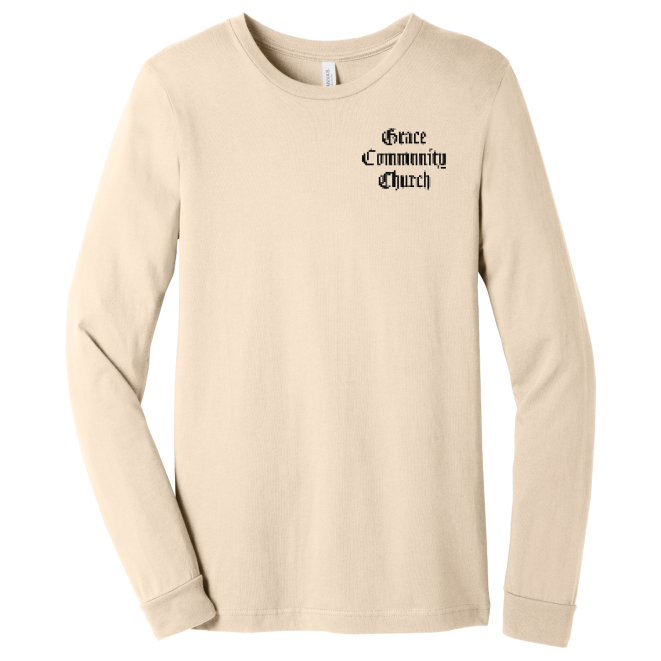 GCC Adult Long Sleeve Tee - Natural | The Church Shop