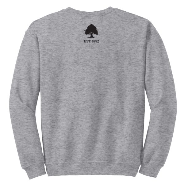 Living Hope Lakeport Monogram Crewneck Sweatshirt Sport Grey Back Tree with EST 1892