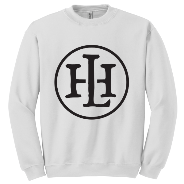 Living Hope Lakeport Monogram Crewneck Sweatshirt White Front Simple LH in Circle