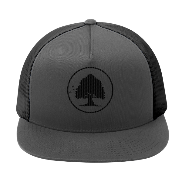 Living Hope Lakeport NH Tree Crest Classic Trucker Mesh Back Cap Dark Grey Black