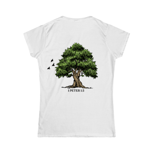 Living Hope Lakeport Gildan Softstyle Ladies T-Shirt Back in White