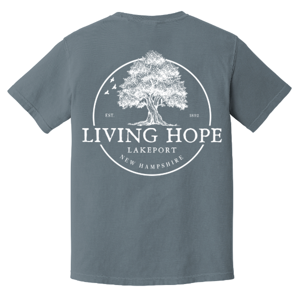 Living Hope Lakeport NH Heavyweight Tee Granite