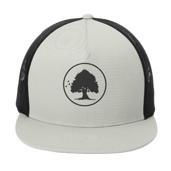 Living Hope Lakeport NH Tree Crest Classic Trucker Mesh Back Cap Silver Black