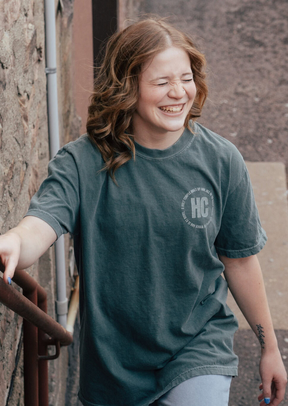 Ephesians 2:22 Tee - Blue Spruce