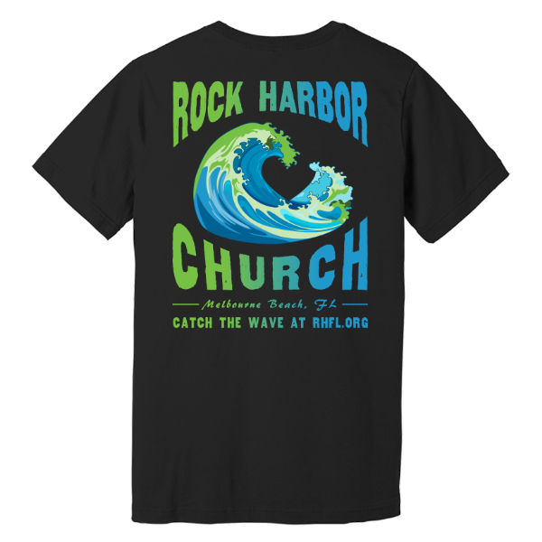 Rock Harbor Church Unisex Catch the Wave Tee.