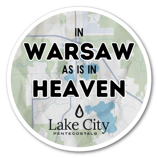 Lake City Pentecostals Map - Custom Diecut Sticker