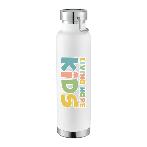 Living Hope Kids 22oz Copper Vacuum Insulated Bottle White