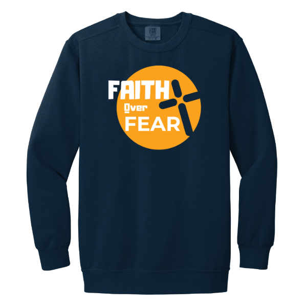 Faith Over Fear (White) Crewneck Sweatshirt