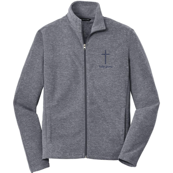 Port Authority Heather Microfleece Full-Zip Jacket