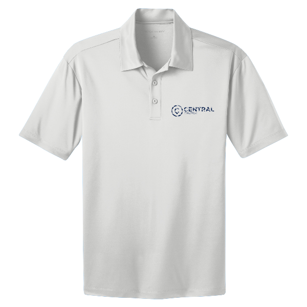 White Port Authority Silk Touch Performance Polo