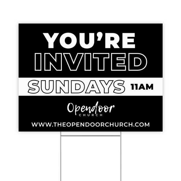 Opendoor Church Yard Sign