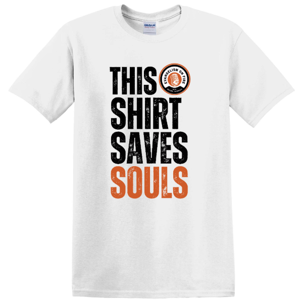 EOF "This Shirt Saves Souls" - (Black and Orange) Gildan Heavy Cotton T-Shirt