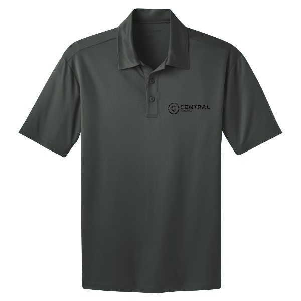 Dark Grey Port Authority Silk Touch Performance Polo