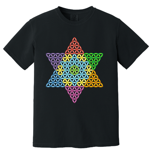 Sacred Star of Life 04-3D/CF - Comfort Colors Heavyweight Tee
