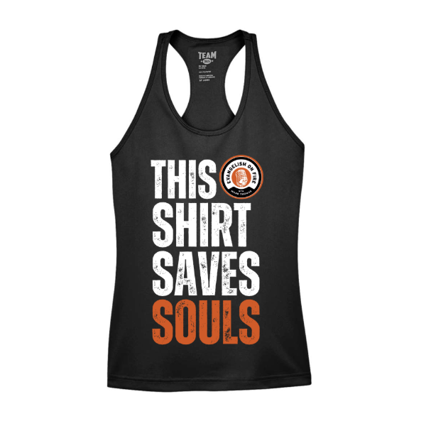 Ladies Zone Performance Racerback Tank - White and Orange
