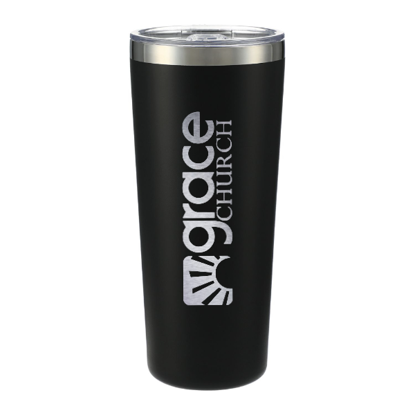 Grace Church Shores Logo Copper Vacuum Tumbler 22oz Engraved