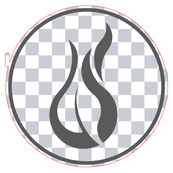 Leaf Flame Transparent Sticker
