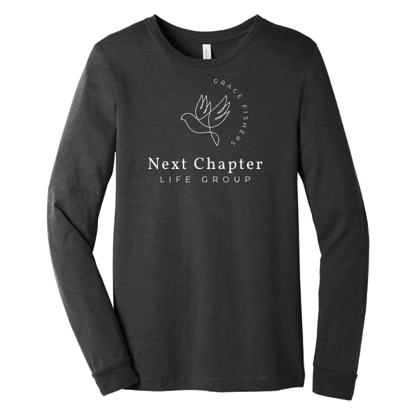 Next Chapter Long Sleeve Heather Tee (White Logo)
