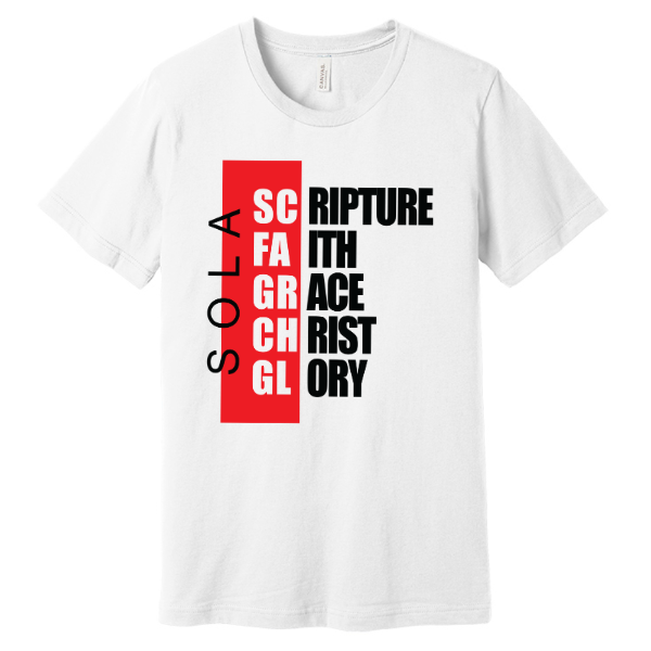 "SOLA" T-Shirt – Five Truths. One Gospel.