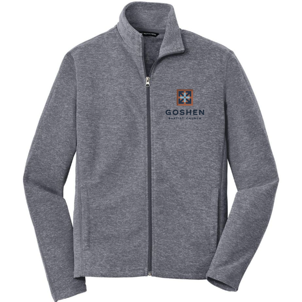 Port Authority Heather Microfleece Full-Zip Jacket