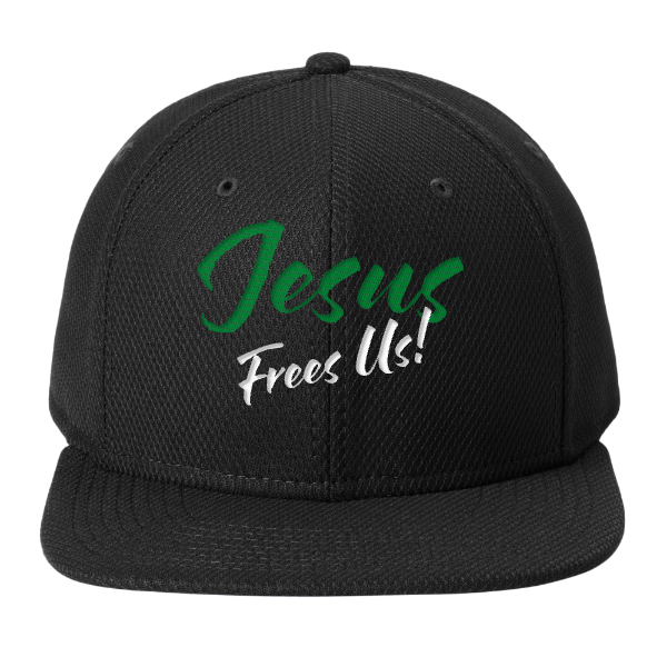 Jesus Frees Us! Original Fit Diamond Era Flat Bill Snapback Cap - Dark Colors