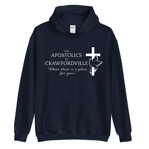 Front Logo Only Gildan Heavy Blend Hooded Sweatshirt