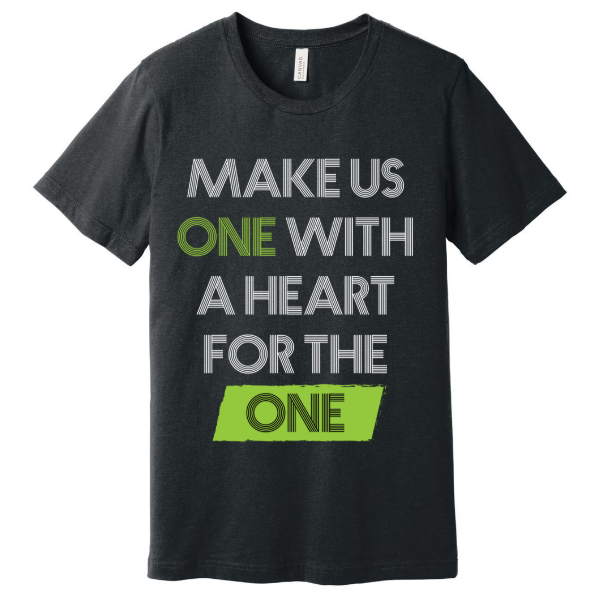 For the ONE (full chest print) "Unite Us" Lyrics Short Sleeve Tee