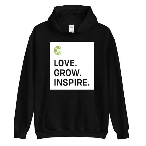 Love Grow Inspire Block Hoodie