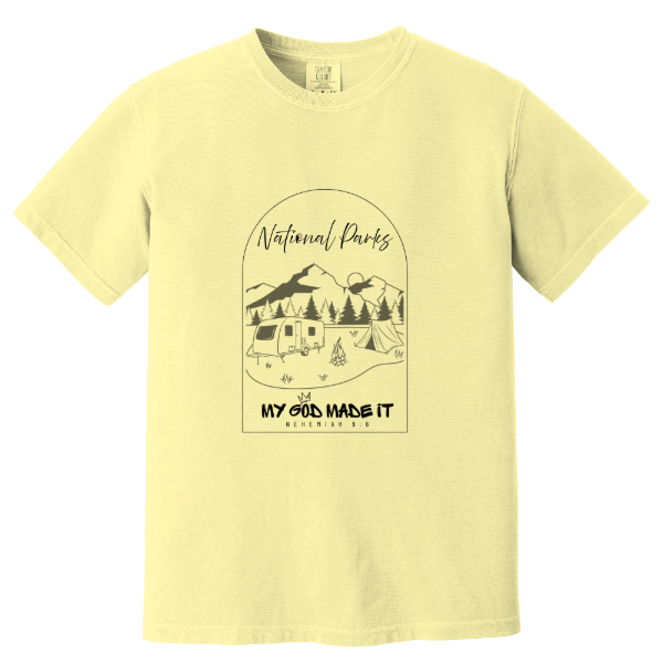 CAMPING "MY GOD MADE IT" T / Comfort Colors Heavyweight Tee