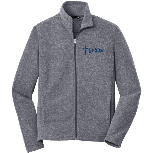 Port Authority Heather Microfleece Full-Zip Jacket