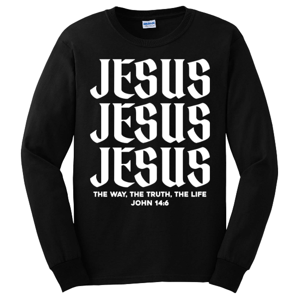 "Jesus x 3" Long Sleeve Tee