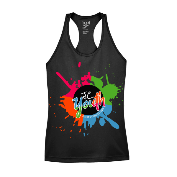 JC Youth Main Logo Ladies Performance Racerback Tank