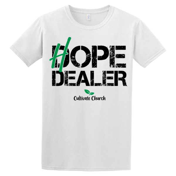 Hope Dealer Softstyle T-Shirt - Light Colors (Scripture John 3:16-17 on back)