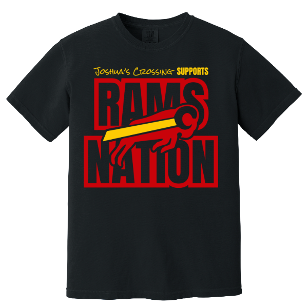 JC x Rams (Red + Yellow) Comfort Colors Tee