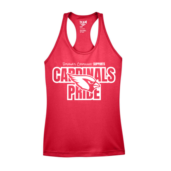 JC x Cardinals (White) Ladies' Racerback Tank