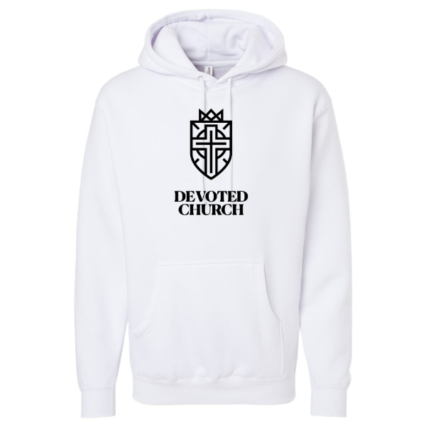 White Devoted Church Hoodie