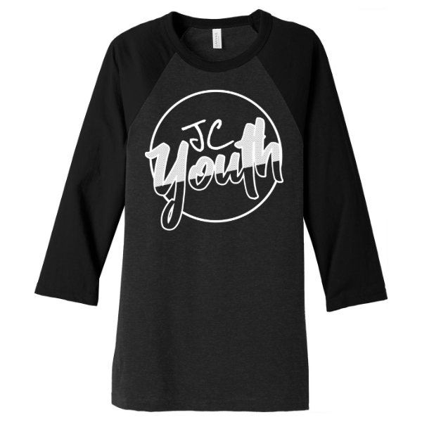 JC Youth One-Color Logo 3/4-Sleeve Baseball Tee