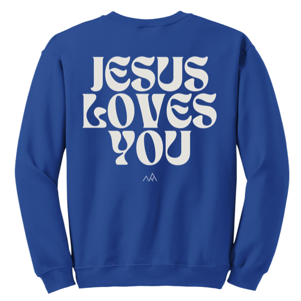 Jesus Loves You - Gildan Crewneck Sweatshirt