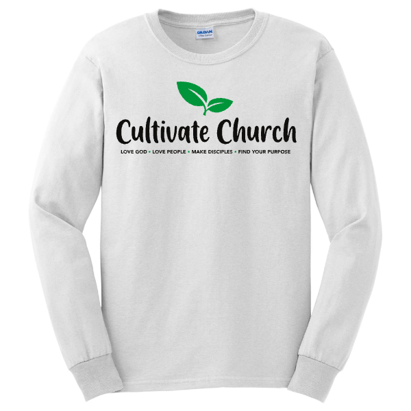 Cultivate Church Cotton Light-Colored Long Sleeve Tee