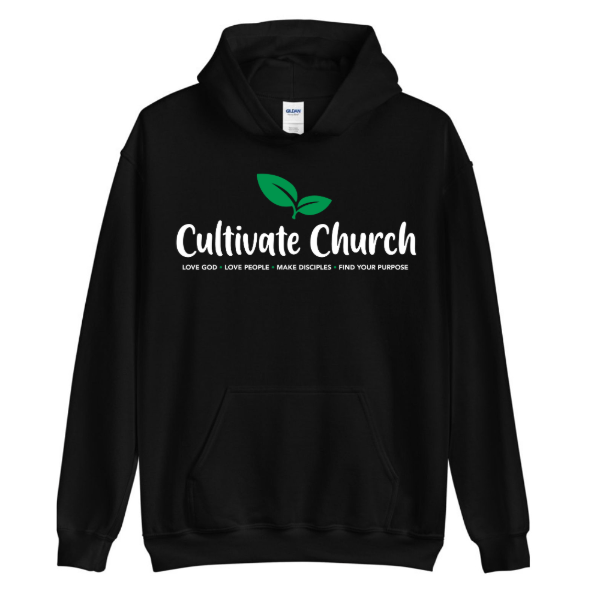 Cultivate Church Heavy Blend 50/50 Hooded Sweatshirt Reverse Logo Imprint