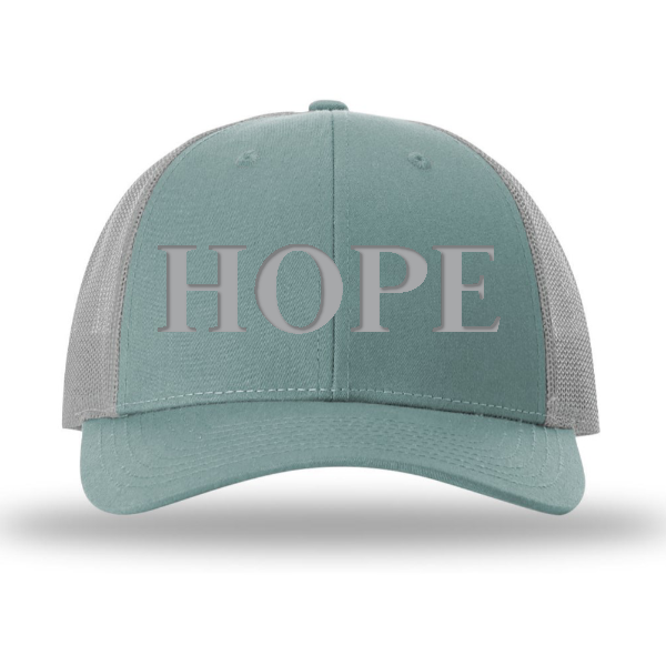 Living Hope "HOPE" Trucker Cap - (Smoke Blue Aluminum)