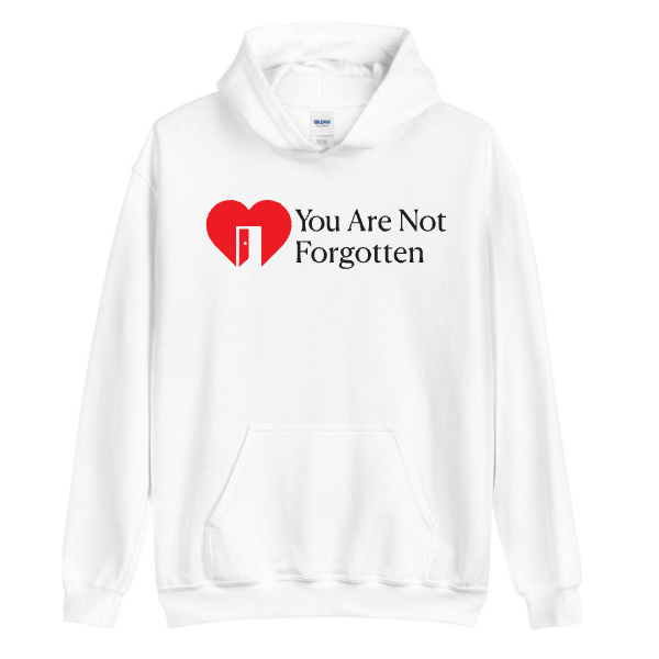 You Are Not Forgotten Heavy Blend Hooded Sweatshirt in Lighter Colors