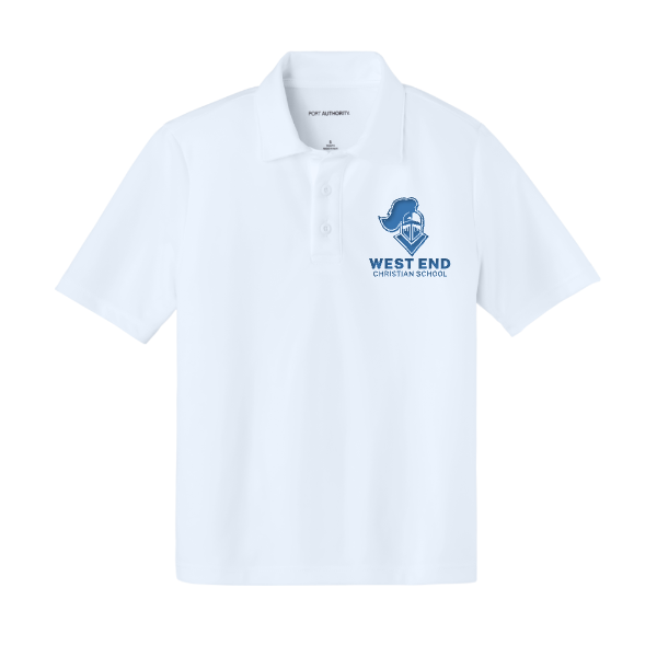 WECS Youth White Embroidered Polo