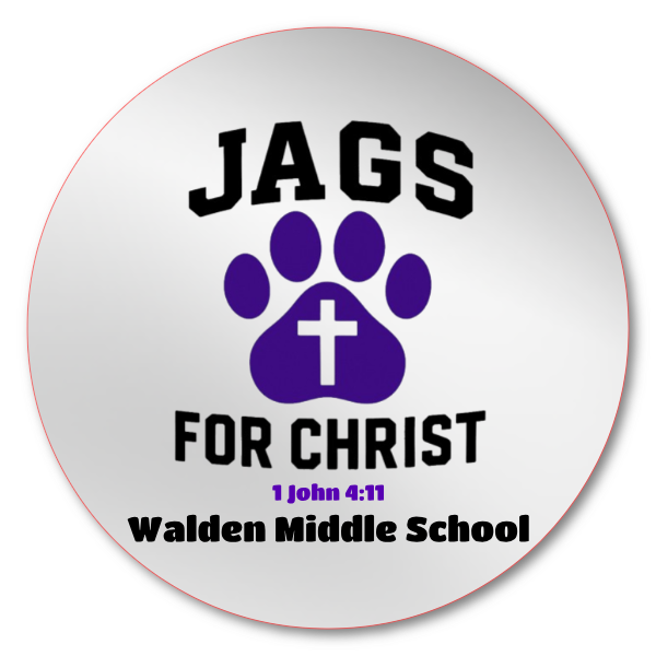 Walden Middle School - Jags 4 Christ 25/26 - Custom Diecut Sticker