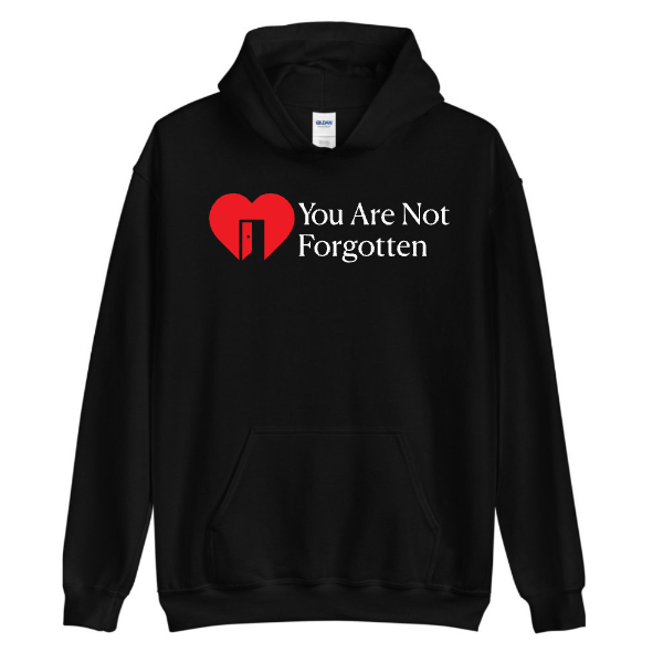 You Are Not Forgotten Heavy Blend Hooded Sweatshirt in Darker Colors