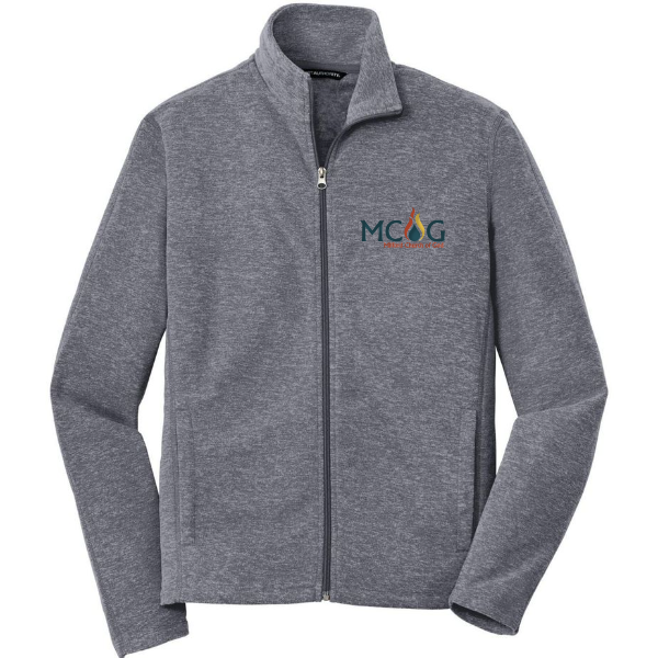MCOG Full Color Logo - Port Authority Heather Microfleece Full-Zip Jacket