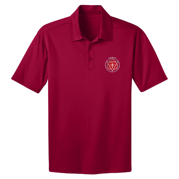 TEC Embroidery Red logo Port Authority Silk Touch Performance Polo