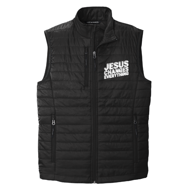 "Jesus Changes Everything" Packable Puffy Vest